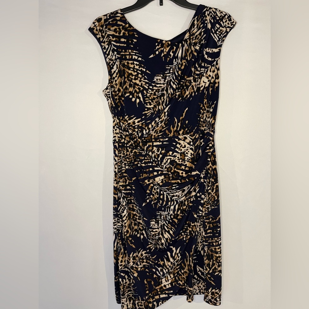 Connected Women’s Dress, Leaf Pattern, Size 10